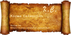 Kozma Celesztin névjegykártya