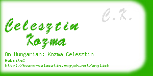celesztin kozma business card